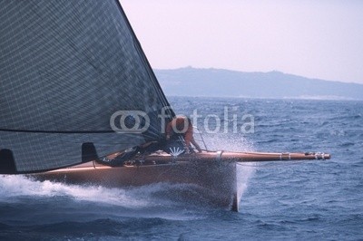 linous, Schiffsbug (schiff, bogen, segel, meer, wasser, welle, himmel, blau, weiß, schwarz, seil, sei)