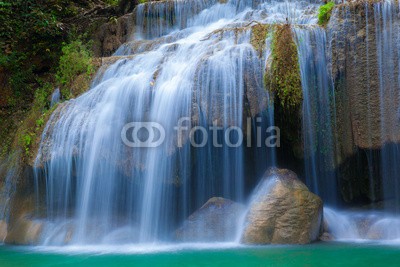 lkunl, Erawan Waterfall, Kanchanaburi, Thailand (Wasserfall, wald, wasser, frisch, cascade, katarakt, sauber, kühl, schön, erstaunlich, flüsschen, strom, small, fallen, flüssig, foliage, frische, grün, himeji, urwald, landschaft, leaf, bewegung, natürlich, natur, paradise, park, pflanze, pool, reinheit,)