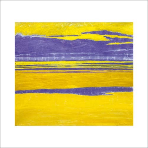 Lon SPILLIAERT, Marine jaune et mauve, 1923 (Meer, Strand, Meeresbrise, maritim, Einsamkeit, Horizont, verfälscht, Klassische Moderne, Wohnzimmer, Malerei, gelb/lila)