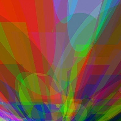 Peter Lorenz, Six Times Nine (Farbenexplosion, Freude, Jubel, Digitalkunst Leuchtend, Wunschgröße, Grafik, neon, Wohnzimmer, Jugendzimmer, bunt)