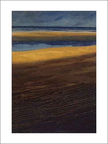 Lon SPILLIAERT, Marine, plage  mare basse, 1909 (Meer, Strand, Ebbe, Meeresbrise, maritim, Einsamkeit, Horizont, Wohnzimmer, Malerei, Klassische Modeerne, bunt)