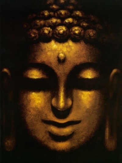 Mahayana, Buddha (Buddha, Buddhagesicht, Wellness, Portrait, Bodhisattva, geschlossene Augen, Asiatische Kunst, Indien, Schlafzimmer, Treppenhaus, bronzefarben)