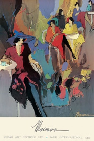 Maimon, Jessica (Frauen, sitzende Frauen, Eleganz, modern, dekorativ, Schlafzimmer, Wohnzimmer, bunt)
