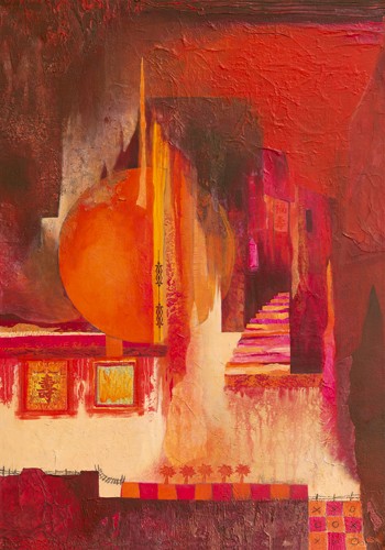 Margreet Holtkamp, Asian Landscape (Wunschgröße, Abstrakte Malerei, Business, Büro, Soziale Einrichtungen, Arzt)