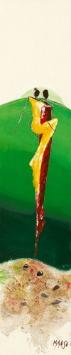 Marso, Duo Vert (Moderne Malerei, Afrikaner, abstrakter Hintergrund, Ethnic, ethnologisch, dekorativ, Wohnzimmer, Esszimmer, leuchtend, Wunschgröße, bunt)