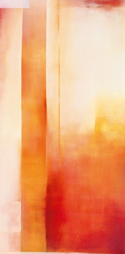 Marta Peuckert, Rot II (Abstrakt, Abstrakte Malerei, Farbfelder, geometrische Muster, modern, Aquarell, Wohnzimmer, Büro, Wunschgröße, bunt)