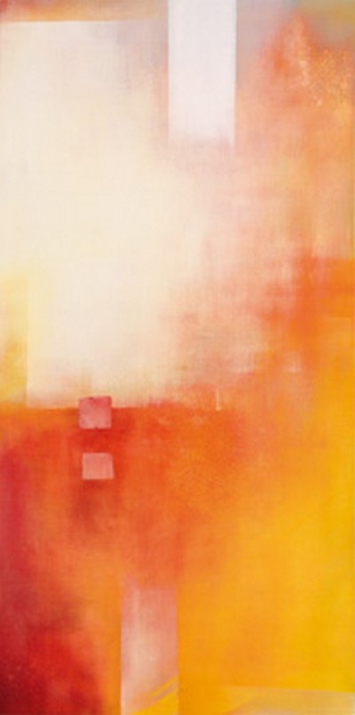 Marta Peuckert, Rot III (Abstrakt, Abstrakte Malerei, Farbfelder, geometrische Muster, modern, Aquarell, Wohnzimmer, Büro, Wunschgröße, bunt)