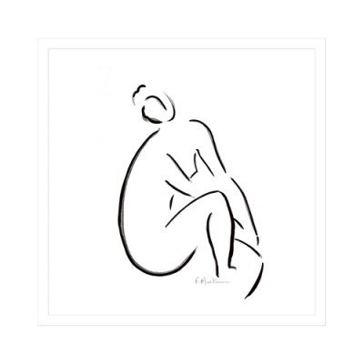 Frédérique Marteau, Florence (Zeichnung, Akt, nackte Frau, modern, Strichzeichnung, Schlafzimmer, Treppenhaus, schwarz / weiß)