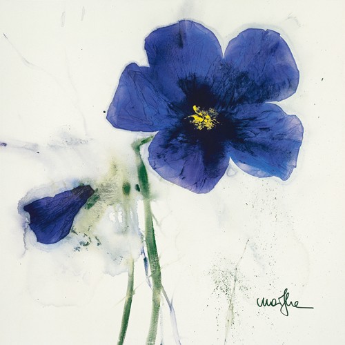 Marthe, Les Penses IV (Blumen, Stiefmütterchen, Malerei, Aquarell, Wohnzimmer, Treppenhaus,  Esszimmer, zeitgenössisch, Wunschgröße, bunt)