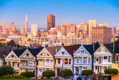 MasterLu, The Painted Ladies of San Francisco, California, USA. (san francisco, california, usa, amerika, skyscraper, panorama, victorian, zuhause, haus, francisco, saint, nacht, straße, alamo, hügel, abenddämmerung, berühmt, draußen, popular, turm, reiseziel, viereck, park, reisen, anblick, reihe, urbano, bau)