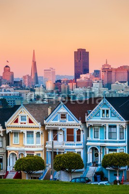 MasterLu, The Painted Ladies of San Francisco, California, USA. (san francisco, california, usa, amerika, skyscraper, panorama, victorian, zuhause, haus, francisco, saint, nacht, straße, alamo, hügel, abenddämmerung, berühmt, draußen, popular, turm, reiseziel, viereck, park, reisen, anblick, reihe, urbano, bau)