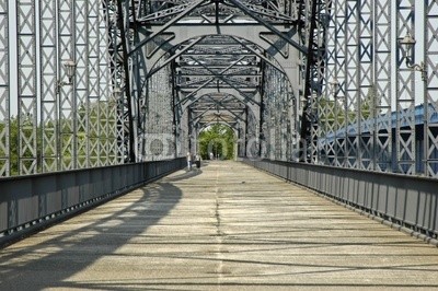 Matthias Krüttgen, Alte Harburger Elbbrücke (Fotokunst,Städte,Gebäude / Architektur, Brücke,Hamburg,Flur,Treppenhaus)