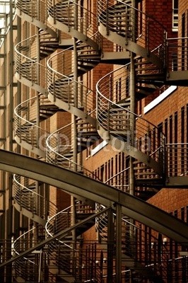 Matthias Krüttgen, Detailaufnahme Hamburg Speicherstadt (Fotokunst,Städte,Gebäude / Architektur, Treppen,Hamburg,Flur,Treppenhaus)