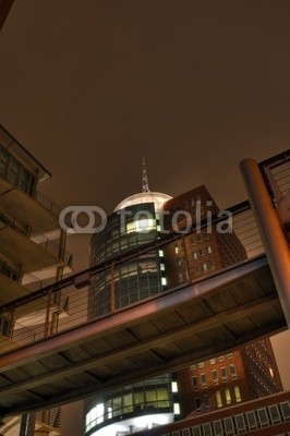 Matthias Krüttgen, Spitze des HTC auf der Hamburger Kehrwieder Spitze (Fotokunst,Städte,Gebäude / Architektur, Hamburg,Flur,Treppenhaus)