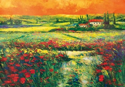 Bild Landschaft Toskana Malerei Kunst Original Olmalerei Gemalde