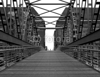 Matthias Krüttgen, jungfernbrücke hamburg speicherstadt (Fotokunst,Städte,Gebäude / Architektur, Brücke,Hamburg,Flur,Treppenhaus)