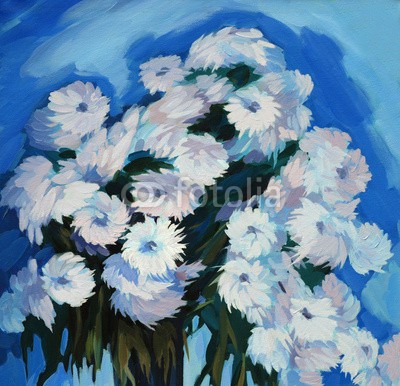 Mikhail Zahranichny, bunch of flowers, painting on a canvas,  illustration (kunst, malerei, sketch, studieren, künstler, herbst, schöner, dunkelblau, blumenstrauss, hell, canvas, stimmungsvoll, zeichnung, fein, blume, urlaub, abbildung, interieur, landschaft, ausreisen, vielfarbig, natur, öl, ornament, malen, blütenblätte)