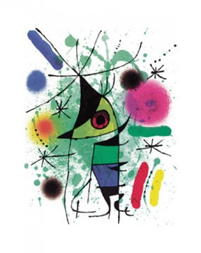 Joan Miro, The Singing Fish (Mischwesen, witzig, Surrealismus, Surreal, figurativ,  Muster, Ornamente,  Wohnzimmer, Treppenhaus, Büro, bunt,Klassische Moderne)