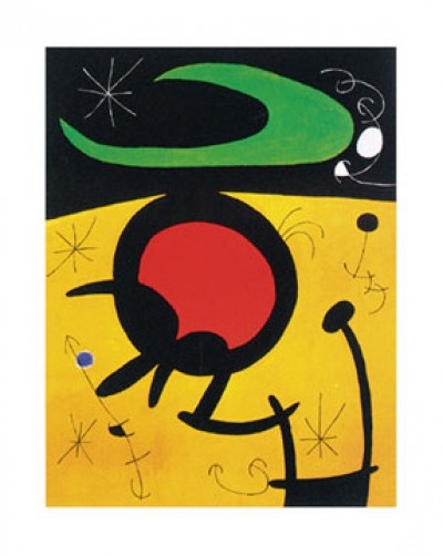 Joan Miro, Vuelo de pajaros (Surrealismus, Surreal, figurativ,  Muster, Ornamente,  Wohnzimmer, Treppenhaus, Büro, bunt,Klassische Moderne)