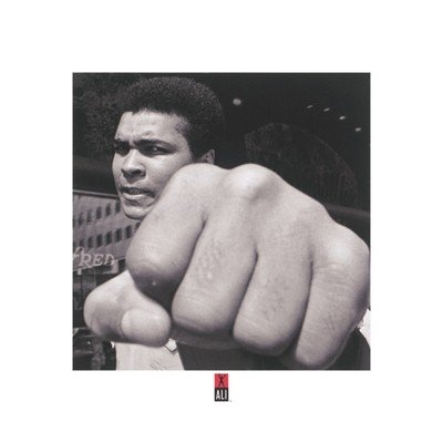 Muhammad Ali Enterprises LLC., Muhammad Ali (Fist) (Muhammad Ali, Boxer, geballte Faust, Fotographie, Fotografie, Persönlichkeiten, Sport, Superstar, Treppenhaus, schwarz/weiß)