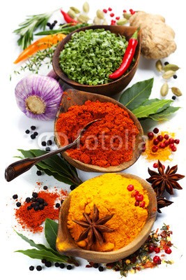 Natalia Klenova, Spices and herbs (gewürz, kraut, schüssel, essen, asiatisch, indianer, close-up, gericht, pfeffer, paprika, natürlich, kardamom, türkisch, rot, aroma, handvoll, gelb, flavour, ingwer, orange, würze, different, traditionell, flavour, striegeln, close-up, dunkel, hol)