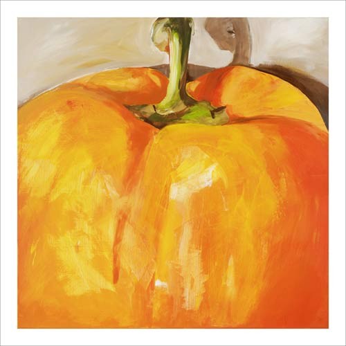 Nathalie Clement, Poivron jaune, 2006 (Modern,Natur,Küche / Gastronomie,Paprika,Flur,Gastronomie,Kantine,Küche,weiß,gelb)