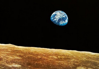 Nasa 1969, Apollo 8 Earth view (Photokunst, Wunschgröße, Fotokunst, Weltall, Nasa, Mond, Erde, Planet)