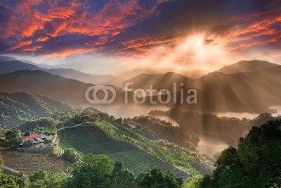 nicholashan, Beautiful Country view of sunset for background (Landschaftsfotografie,Sonnenuntergang,Flur,Soziale Einrichtungen,Wohnzimmer)