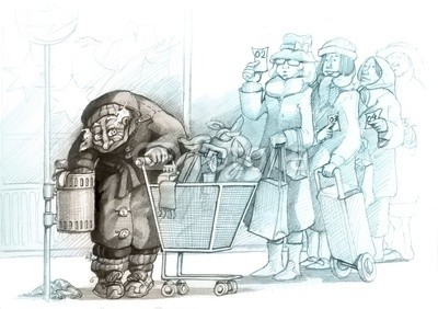 nuvolanevicata, consumi (ausgeben, armut, hunger, obdachlos, kris)