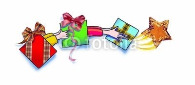 nuvolanevicata, doni (weihnachten, präsent, dekoration, friesen, paket, ironie, tape, präsent, freundschaft, konzept, ideen, zylinderkop)