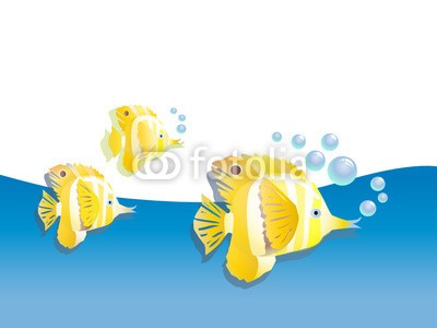 nuvolanevicata, mare 01 (fisch, meer, hintergrund, banner, sommer, wasser, gelb, weiß, blues, welle, urlaub, blase, schwimmen, riff, vektor, aquarium, ökologie, ökosyste)