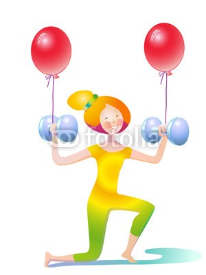 nuvolanevicata, pesi (jugendlicher, gewichten, fitness, wohlbefinden, fitness, gesundheit, pflege, aufgaben, bewegung, weiblich, muskel, business, bodybuilding, zeichnung, figurine, vektor, sprechblase, bildung, physikalisch, schulung, dünn, sommer, leichtigkeit, konzept, diä)