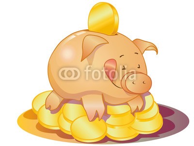 nuvolanevicata, pig 1 (sparbüchse, spanferkel, retten, geld, münze, business, figurine, vektor, münze, gelb, rose, wachstum, vorrat, gewinn, vorrat, business, business, fortun)