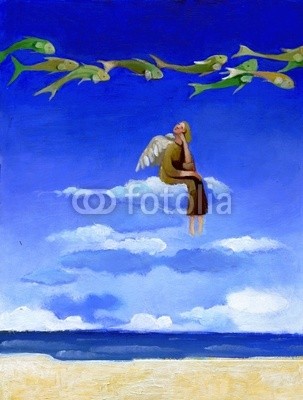 nuvolanevicata, sottosopra (engel, meditation, traum, flug, surrealismus, welt, vorstellung, wunsch, hoffnung, universum, gedicht, kurzgeschichten, märchen, cherub, sitzend, blues, hoch, szene, romantisch, lieblich, zeichnung, male)