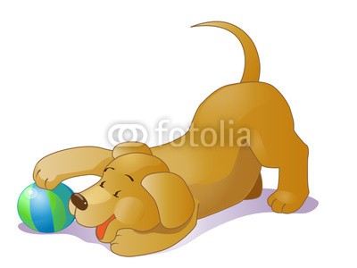 nuvolanevicata, dog 1 (hund, welpe, spiel, spielen, zuneigung, betrieb, ball, zeichnung, vektor, figurine, sympathie, braun, freude, spaß, pflege, kin)