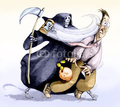 nuvolanevicata, Game over (retten, sparbüchse, tod, wetter, vergehen, sanduhr, sarkasmus, wirtschaftliche lage, verluste, figurine, cartoons, konzept, ideen, schlag, ende, wertvoll, sterben, komi)