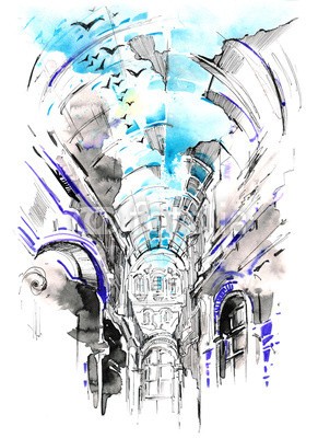 okalinichenko, architecture (arkaden, jahrgang, glas, dach, gebäude, kunst, shoppen, architektur, einkaufszentrum, architektonisch, geschichte, kuppel, urbano, gebaut, fenster, platz, szene, strukturen, wölben, verziert, innen, berühmt, stadt, reisen, alt, verfärbt, mosaik, abbil)