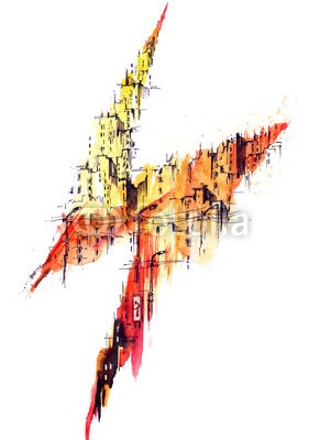 okalinichenko, architecture (architektur, modern, stadt, silhouette, lightning, gebäude, altersgenosse, konzept, äusseres, elektrizität, hintergrund, büro, leute, draußen, gebaut, strukturen, gewitter, wetter, abbild, urbano, blitz, industrie, natur, downtown, stadtteil, szen)