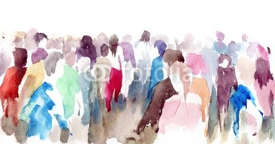 okalinichenko, crowd (gehend, leute, gruppe, mann, stadt, bewegung, draußen, fußgänger, person, überfüllt, viele, spazieren, business, tage, life, erwachsen, licht, pöbel, men at work, kreuzung, verfärbt, hintergrund, kaufmann, gehsteig, menschlich, urbano, abstrak)