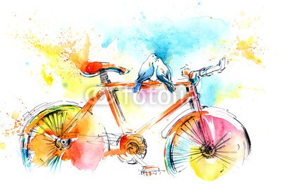 okalinichenko, environmental protection (umwelt-, schutz, taube, sitzend, bike, fahrrad, vögel, taube, tier, szene, natur, life, hintergrund, umwelt, radsport, grün, haustier, symbol, einzig, spaß, entspannung, draußen, fröhlichkeit, sonne, 1, zyklus, bewegung, schöner, federn, lande)