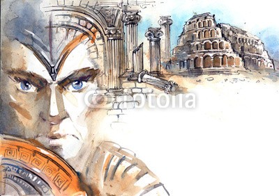 okalinichenko, gladiator (geschichte, gladiatoren, kultur, römisch, italienisch, uralt, panzer, architektur, helme, warrior, wölben, steine, kräfte, militärischer, traditionell, stärke, force, mann, stade, kunst, metall, kaiserreich, menschlich, roma, vergangenheit, ro)