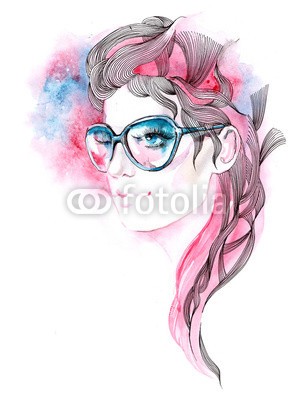 okalinichenko, glasses (frau, hübsch, rosa, glas, getönt, gesicht, haare, frau, jung, lang, schöner, weiblich, 1, weiblich, mädchen, regenbogen, prisma, sexy, menschlich, attraktiv, kopf, sommer, hübsch, auge, denkend, person, freudig, gedankenverloren, fantasy, trau)