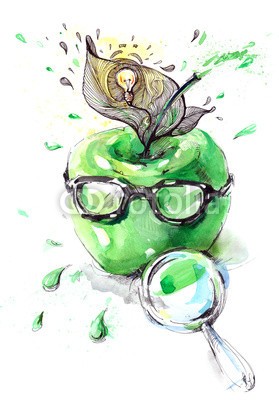 okalinichenko, idea (glas, lampe, abbildung, äpfel, zeichen, symbol, set, ausbildung, studieren, licht, objekt, ideen, weiß, fantasy, konzept, farb, gelehrsamkeit, gesund, inspiration, ín, obst, intelligenz, meldung, weisheit, business, life, entdeckung, leaf, entwicklun)