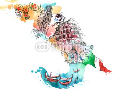 okalinichenko, Italy (silhouette, staat, formular, starten, italien, reisen, platz, pizza, kaffee, gondel, europa, orientierungspunkt, berühmt, locations, wasser, architektur, tourismus, rivers, nautisch, urlaub, meer, fahrzeug, town, kanal, strukturen, turm, romantik, nationa)