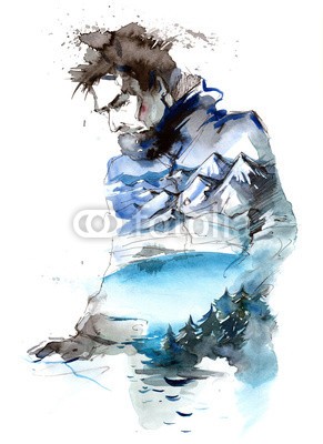 okalinichenko, man and nature (mann, natur, menschlich, liebe, relationen, berg, wald, meer, mann, landschaft, tage, erwachsen, leute, 1, draußen, landschaftlich, person, reiseziel, locations, klima, beruhigt, raum, wasser, baum, grün, anblick, vermissen, furchen, terrain, kopf, haar)