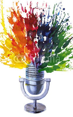 okalinichenko, microphone (abstrakt, malen, kunst, kräfte, bewegung, tinte, ideen, verfärbt, klingen, retro, mikrofon, chrome, ausstattung, funken, aufnahme, musik, niemand, alt, hintergrund, stil, isoliert, studio, revival, objekt, blau, meldung, ausstrahlung, interview, jahrgan)
