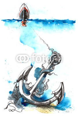 okalinichenko, sea (meer, alt, schiff, anker, meeresgrund, bottom, wasser, natur, life, abbildung, verkehr, fahrzeug, nautisch, im, kette, blau, malerei, schönheit, verschmutzt, rost, stahl, reisen, locations, seil, riff, strom, auswahl, klima, stärke, landschaftlich, belo)