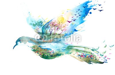 okalinichenko, spring (abbildung, vögel, landschaft, grün, natur, wiese, gras, feld, umwelt, baum, naturschutz, entwerfen, landschaftlich, lush, verzweigt, beruhigt, laubwerk, blume, leaf, umwelt-, holz, farb, pflanze, szene, sunlight, haustier, tier, panoramisch, licht, sonn)