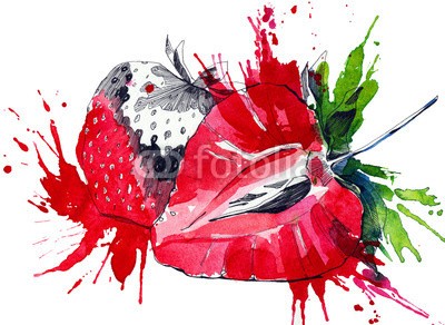 okalinichenko, strawberry (niemand, ín, isoliert, weiß, rot, gesund, obst, erdbeere, verfärbt, essen, reif, süss, hell, grün, glänzend, erdbeere, hintergrund, gesundheit, saftiges, natürlich, organisch, auf, schließen, frisch, frische, close-up, fotografie, mollig, anblic)