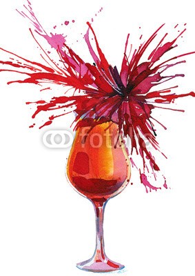 okalinichenko, tropical cocktail (hintergrund, glas, weiß, getränke, trinken, cocktail, kühl, saft, platsch, aroma, kalt, flüssigkeit, alkohol, isoliert, tropisch, süss, sommer, eis, garnieren, ín, gelb, orange, erfrischend, kirsche, erfrischend, exotisch, slice, rot, lebenssti)